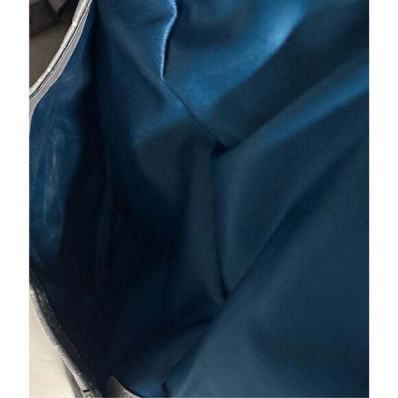 Coach Kristin Spectator 18287 Crocadile Style Leather Putty Gray Shoulder Bag - Picture 6 of 8